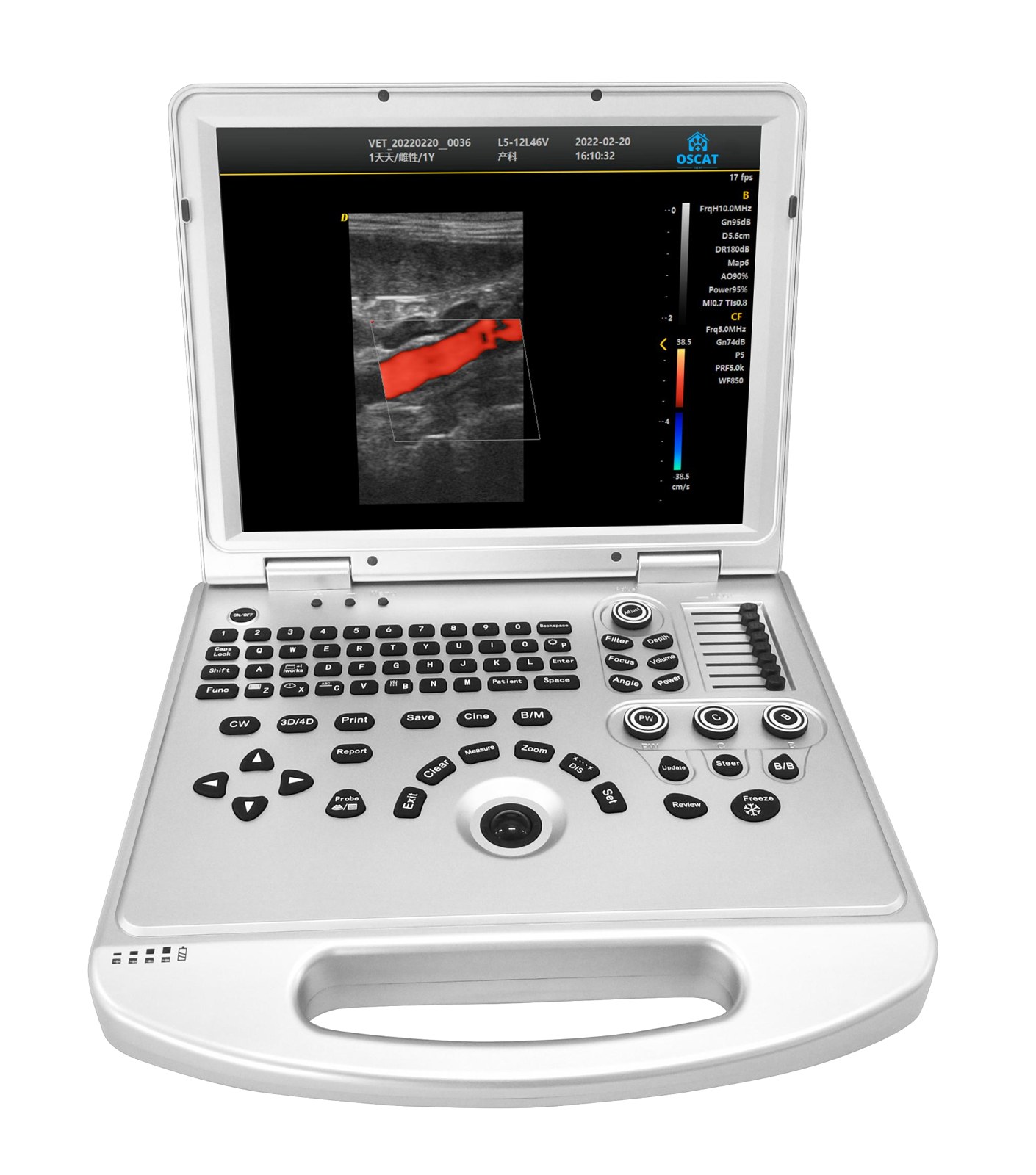 Ecografo veterinario portatile color doppler PRO 15 pollici