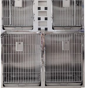 Gabbie di degenza modulari in acciaio inox – 4 porte con alimentazione EC-11
