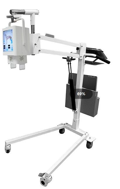 Radiografico portatile veterinario 5,3 kW – Generatore OX-VA02T con stativo a carrello